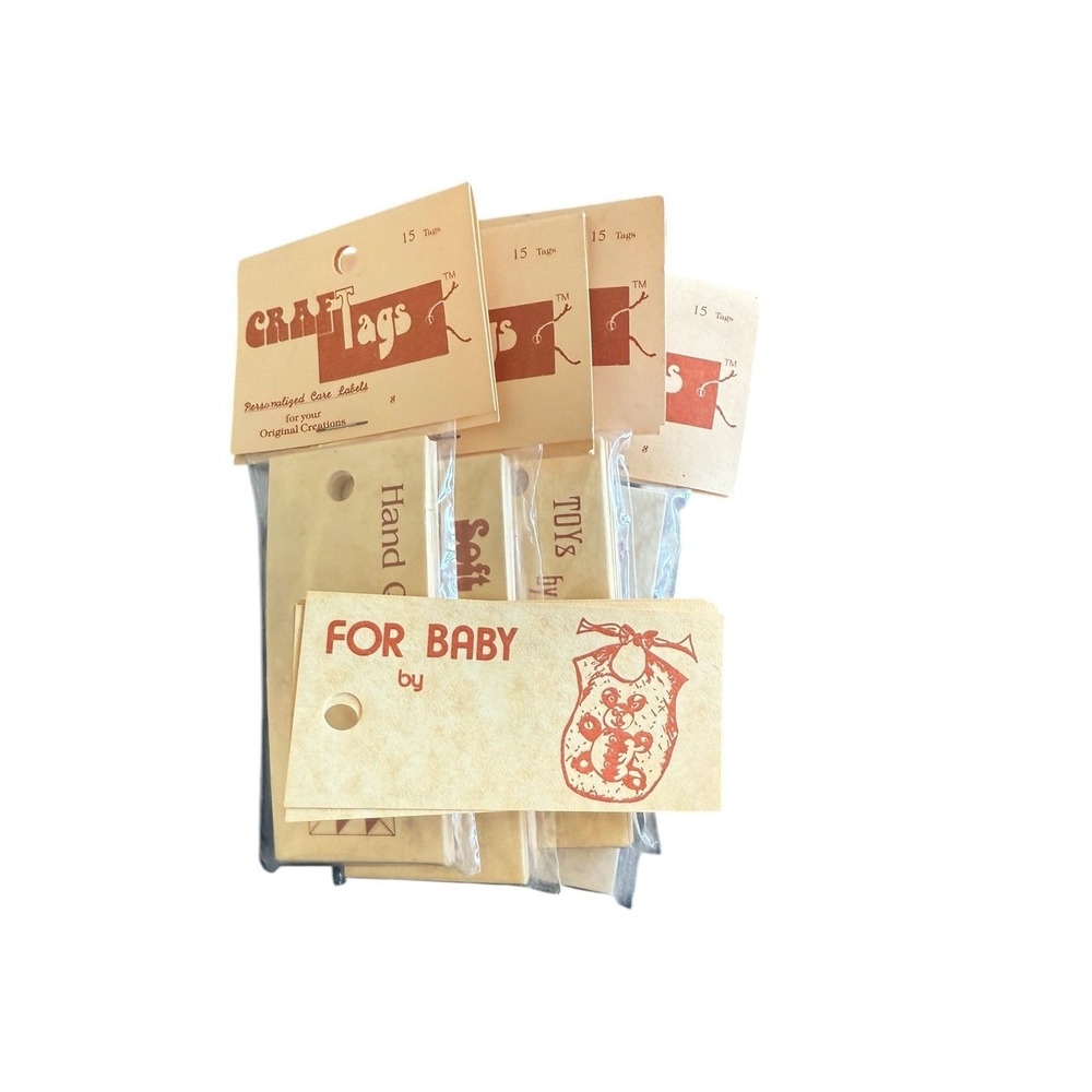 Vintage Craft Paper Ephemera Care Tags Junk Journal Collage Lot 75 Tags